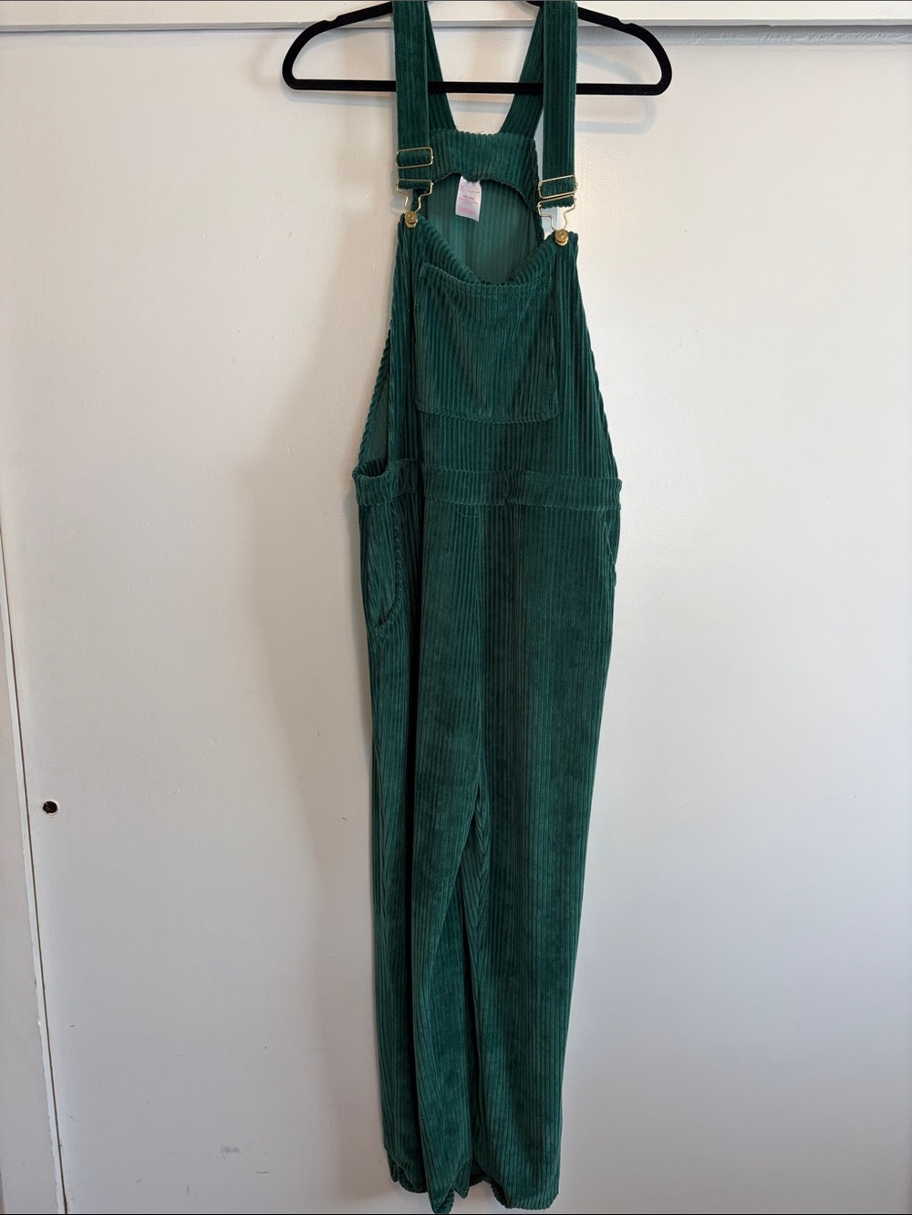 No Boundaries Forest Green Corduroy Overalls Jumpsuit